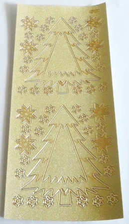Stickerbogen 10 x 23 cm Weihnachtliche Motive