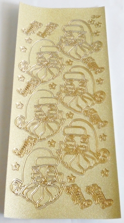Stickerbogen 10 x 23 cm Weihnachtliche Motive