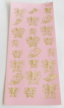 Stickerbogen 10 x 23 cm Schmetterlinge