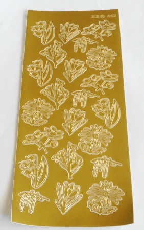 Stickerbogen 10 x 23 cm Blüten