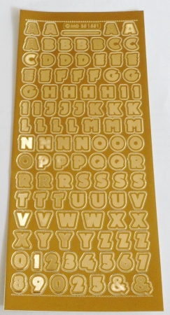 Stickerbogen 10 x 23 cm Buchstaben und Zahlen