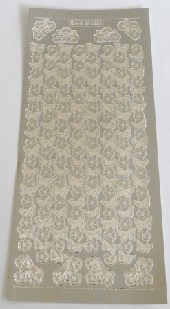 Stickerbogen 10 x 23 cm Schmetterlinge