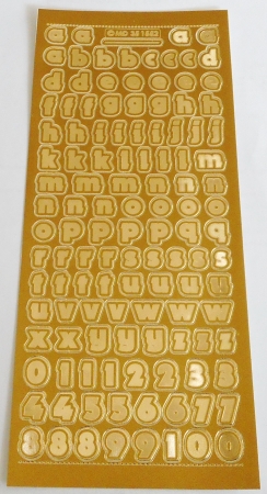 Stickerbogen 10 x 23 cm Buchstaben und Zahlen