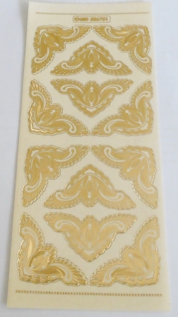 MD Sticker transparent Ecken gold