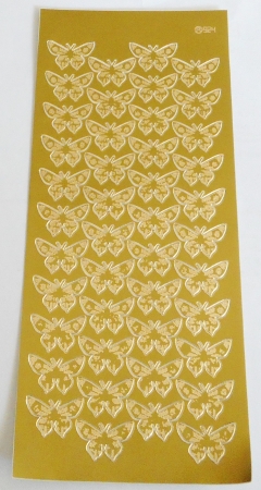 Stickerbogen 10 x 23 cm Schmetterlinge