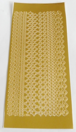 Stickerbogen 10 x 23 cm Bordüren