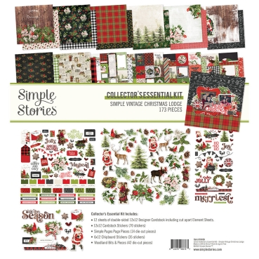Simple Stories Simple Vintage Christmas Lodge Collector's Essential Kit