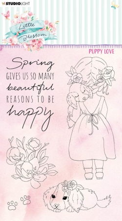 Studio Light Clear Stamp Transparenter Stempel Little Blossom Poppy Love