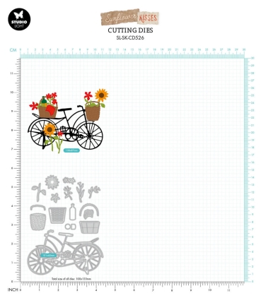 Preview: Studio Light Sunflower Kisses Cutting Dies Flower Bicycle