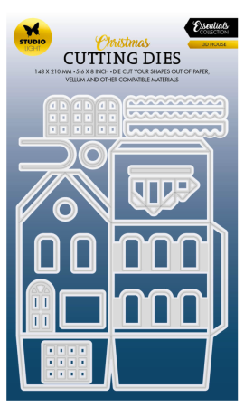 Studio Light 3D House Christmas Essentials Cutting Dies