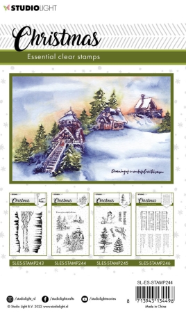 Preview: Studiolight Essentials Clear Stamps Christmas Winter Houses