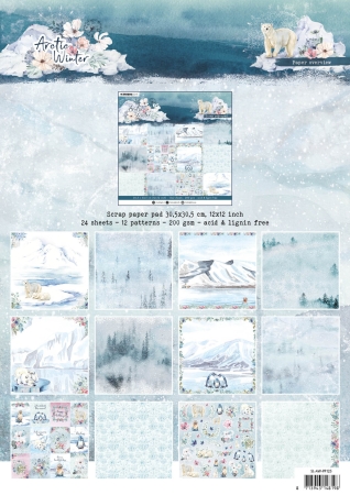 Preview: Studiolight 12 x 12 Inch Scrap Paper Pad Arctic Winter
