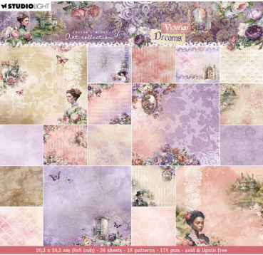 Studio Light Victorian Dreams Designer Paper Pad Background Designs