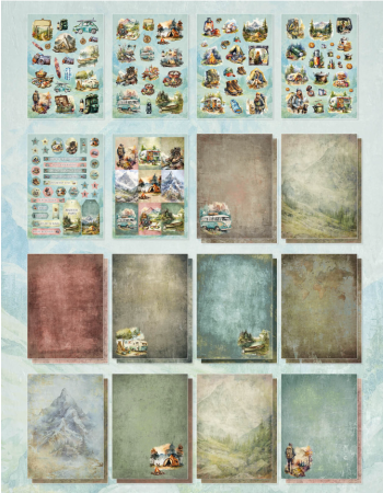 Preview: Studio Light A4 Die-Cut Designer Paper Pad Adventure Awaits