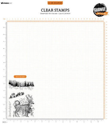 Preview: Studio Light Clear Stamp Transparente Stempel Forest Wonders Grunge