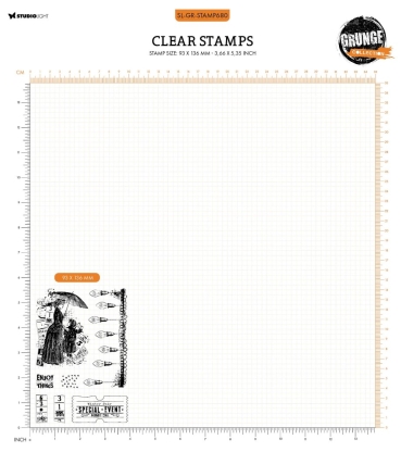 Preview: Studio Light Clear Stamp Transparente Stempel Winter Fair Grunge