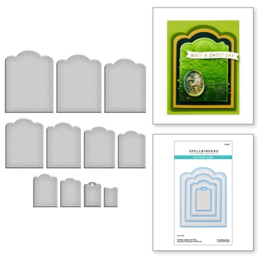 Preview: Studio Light Dies Stanzschablonen Scallop Labels and Tag Etched