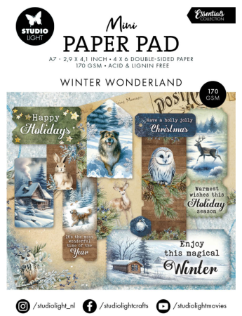 Studio Light A7 Essentials Mini Paper Pad Winter Wonderland