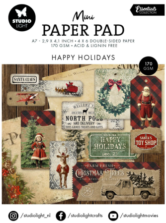 Studio Light A7 Essentials Mini Paper Pad Happy Holidays