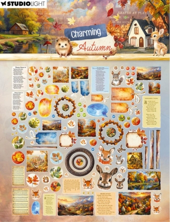 Preview: Studio Light Charming Autumn Paper Elements Labels, Images & Animal Heads