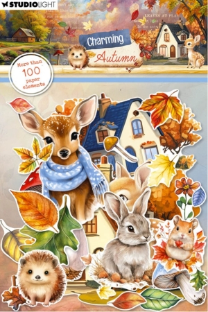 Studio Light Charming Autumn Paper Elements Leaves, Images & Animal Heads