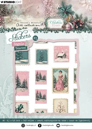 Studio Light Christmas Blush Stickers Zegels & Teksten NL