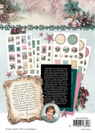 Preview: Studio Light Christmas Blush Stickers Zegels & Teksten NL