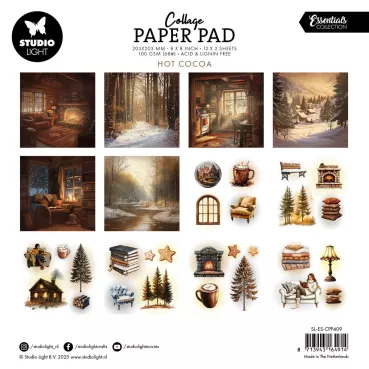 Preview: Studio Light Hot Cocoa 8 x 8 Inch Collage Paper Pad