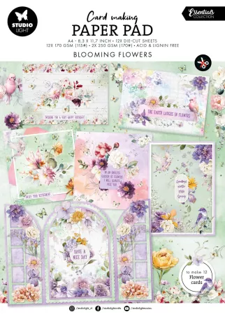 Studio Light Card Making Paper Pad Blooming Flowers