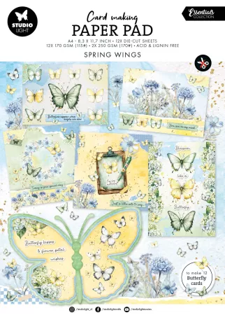 Studio Light Card Making Paper Pad Spring Wings