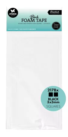 Studio Light Foam Tape Double Sided Squares black 3 x 3 mm