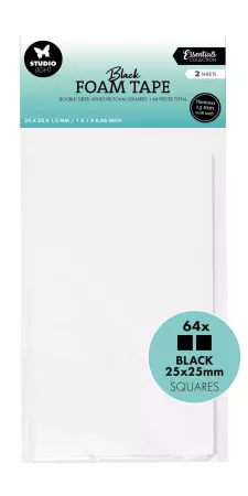 Studio Light Foam Tape Double Sided Squares black 25 x 25 mm