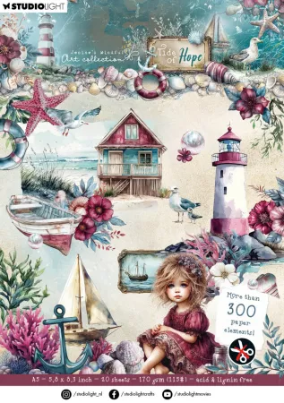 Studio Light Tide of Hope Die-Cut Paper Christmas Blush