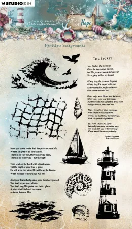 Studio Light Tide of Hope Clear Stamp Maritime Backgrounds
