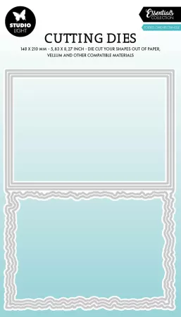 Studio Light Torn Edge Cutting Die Folded Card Rectangle
