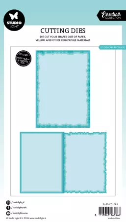 Preview: Studio Light Torn Edge Cutting Die Folded Card Rectangle