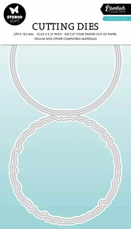 Studio Light Torn Edge Cutting Die Folded Card Circle