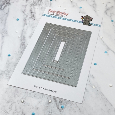 Time For Tea Designs Dies / Stanzschablonen Wide Stitched Frame