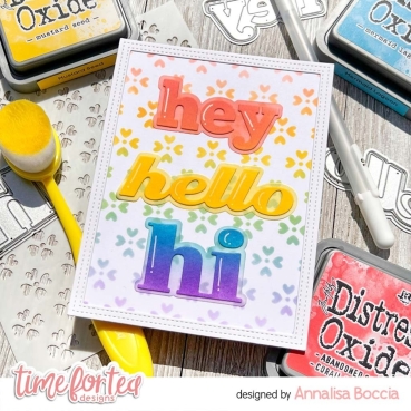 Preview: Time For Tea Designs Flirty Flowers Stencil Schablone