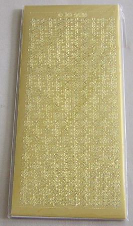 Preview: Stickerbogen 10 x 23 cm Flowerframe gold