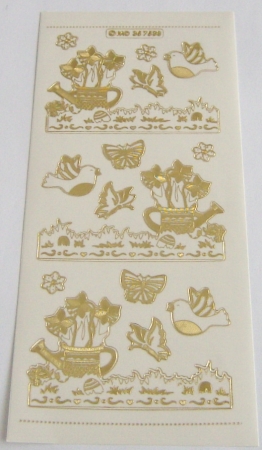 MD Sticker transparent Garten gold