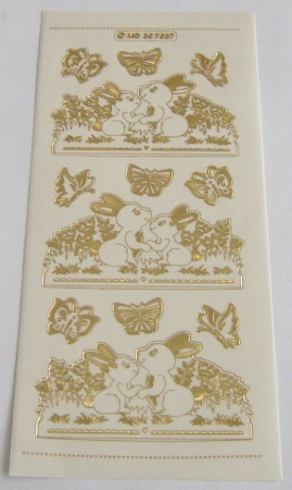 MD Sticker transparent Ostern gold
