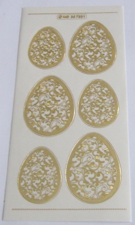MD Sticker transparent Ostern gold