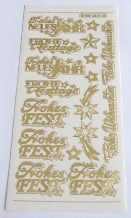 MD Sticker transparent Diverse Wünsche gold