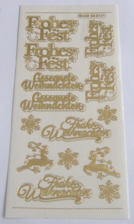 MD Sticker transparent Diverse Wünsche gold