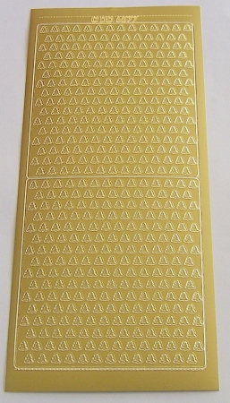 Preview: Stickerbogen 10 x 23 cm Mesh X-mas Tree gold