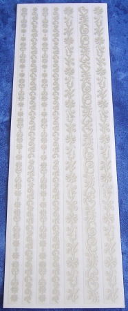 Transparente Sticker silber