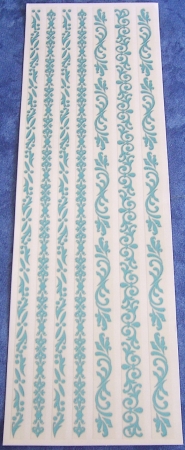 Transparente Sticker türkis