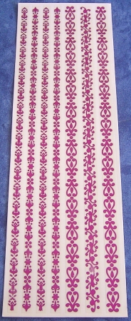 Transparente Sticker pink