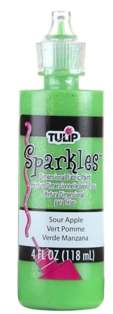 Tulip Sparkles Dimensional Fabric Paint 118 ml Sour Apple